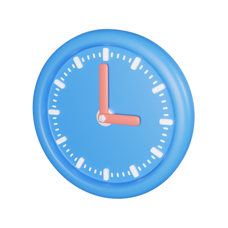 Round Clock  3D Icon