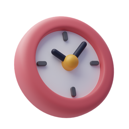 Round Clock  3D Icon
