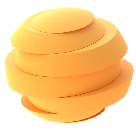 Round Cut Shape  3D Icon