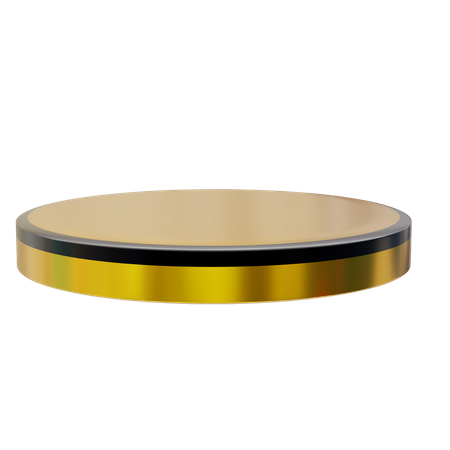 Round golden podium display  3D Icon