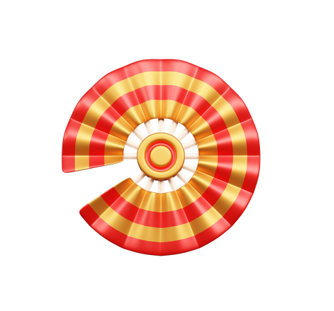 Round Handfan  3D Icon