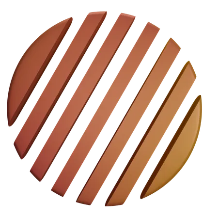 Cut Circle Shape 3D Icon