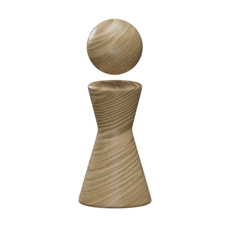 Round-Shaped Person with a Waist  3D Icon