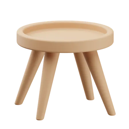 Round Side Table  3D Icon