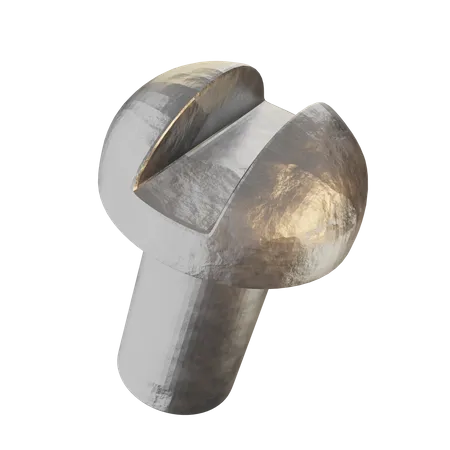 Round Slot Screw  3D Icon