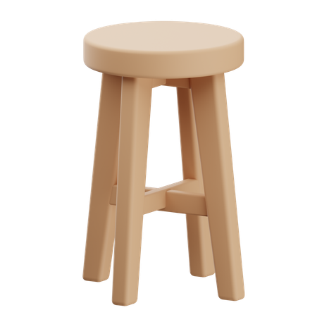 Round Stool  3D Icon