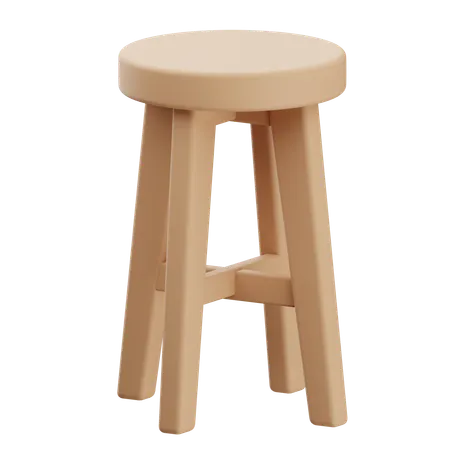 Round Stool  3D Icon