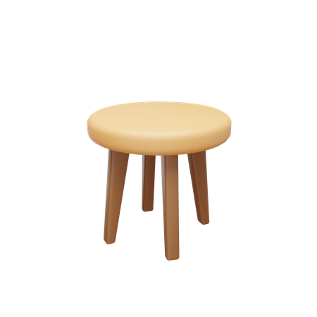 Round Stool  3D Icon