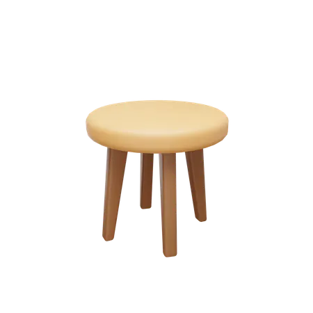 Round Stool  3D Icon