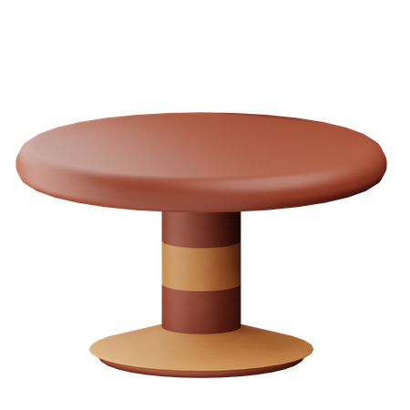 Round Table  3D Icon