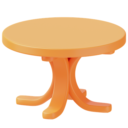 Round Table  3D Icon