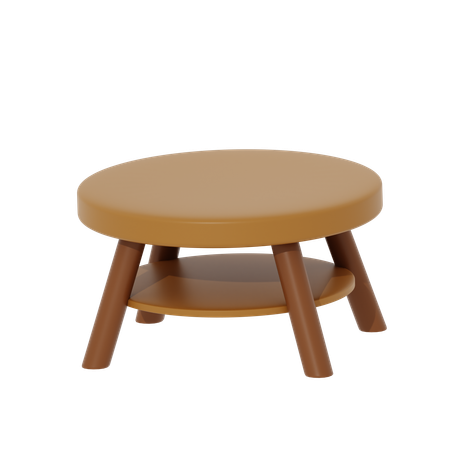 Round Table  3D Icon