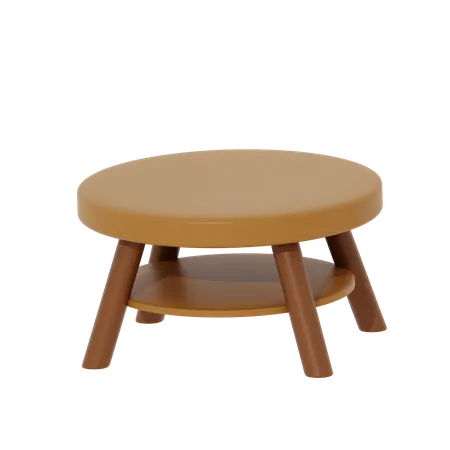 Round Table  3D Icon