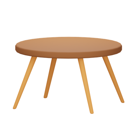 Round table  3D Icon