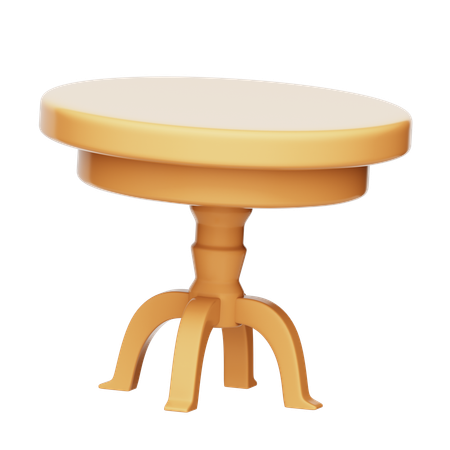 Round Table  3D Icon