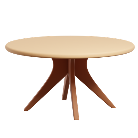 Round Table  3D Icon