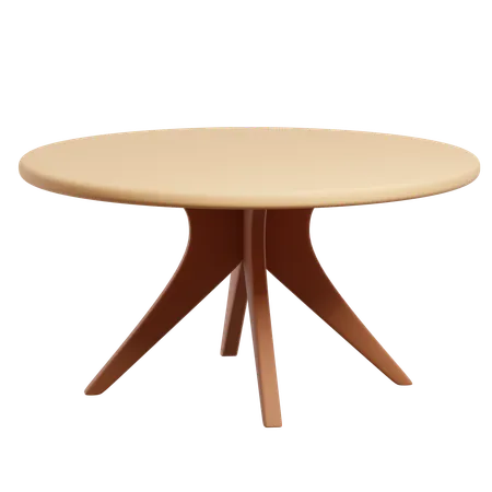 Round Table  3D Icon