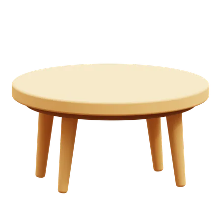 Round Table  3D Icon