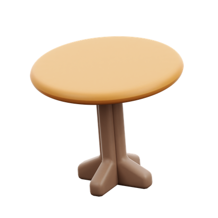 Round Table  3D Icon