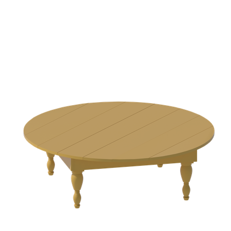 Round Table  3D Icon