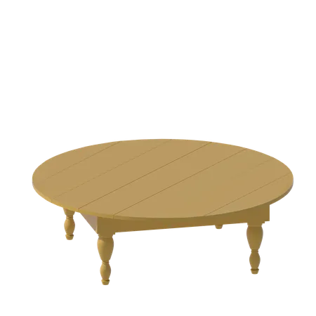 Round Table  3D Icon