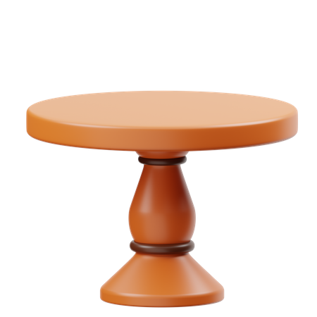 Round Table 3D Icon