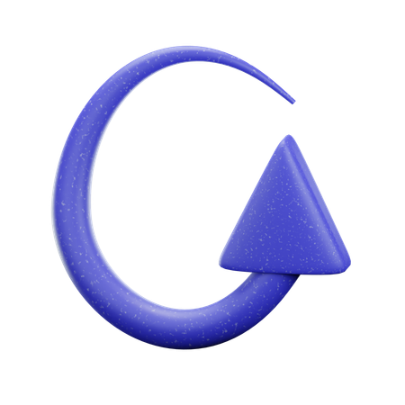 Round Up Arrow  3D Icon