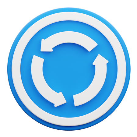 Roundabout Traffic  3D Icon