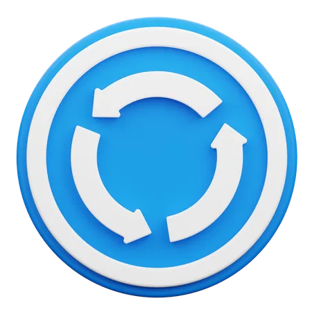 Roundabout Traffic  3D Icon