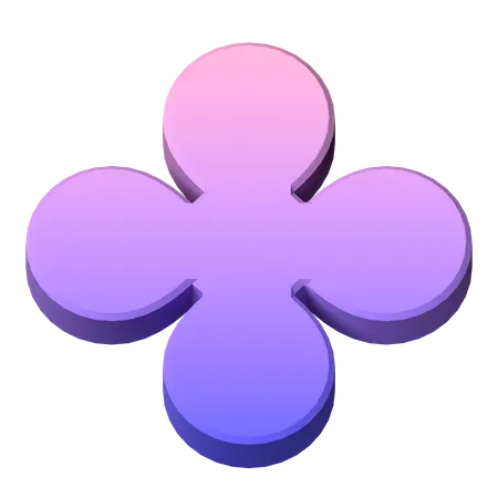 Rounded Clover Symbol  3D Icon
