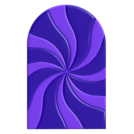 Rounded Door With Spiral  3D Icon