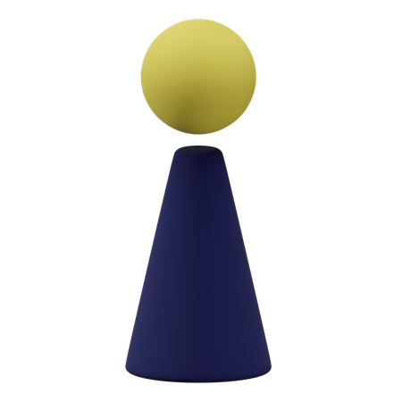 Rounded Person  3D Icon