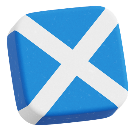 Rounded Square Button  3D Icon