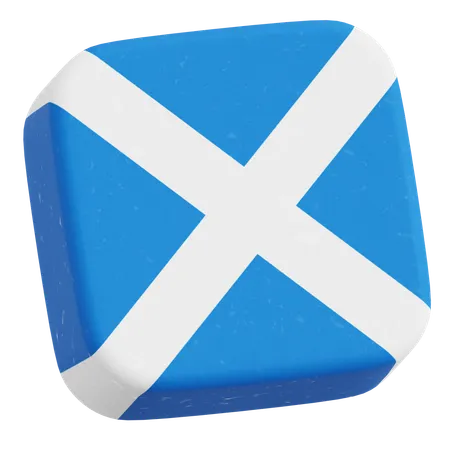 Rounded Square Button  3D Icon