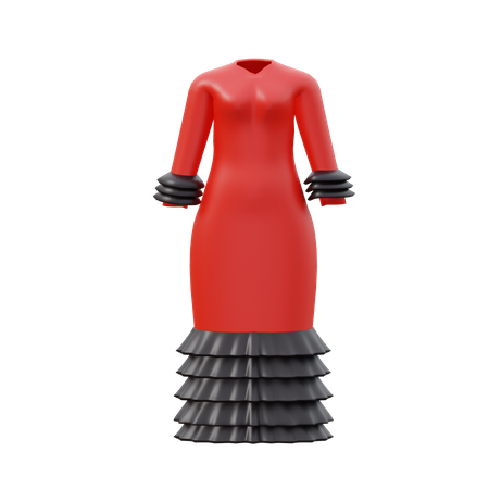 Roupa de flamenco  3D Icon