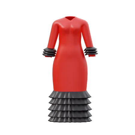 Roupa de flamenco  3D Icon