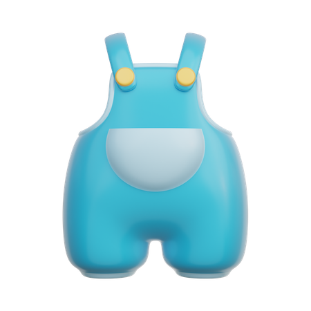 Roupas de bebê azul  3D Icon