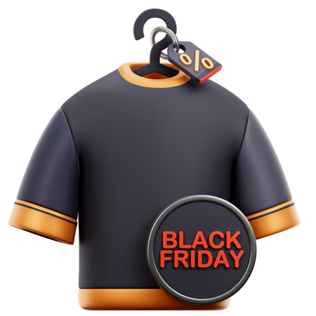 Desconto em roupas black friday  3D Icon