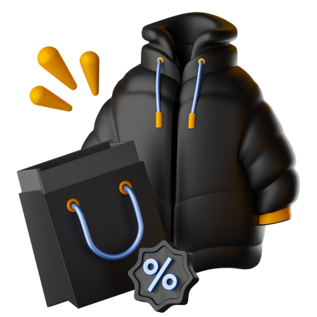 Venda de roupas  3D Icon