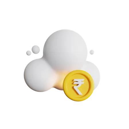 Nuage de roupie  3D Icon