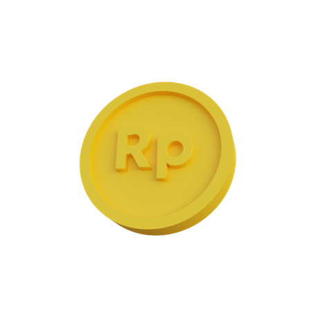 Pièce de monnaie Rupiah  3D Illustration