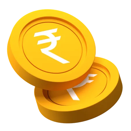 Pièce de monnaie en roupie  3D Icon