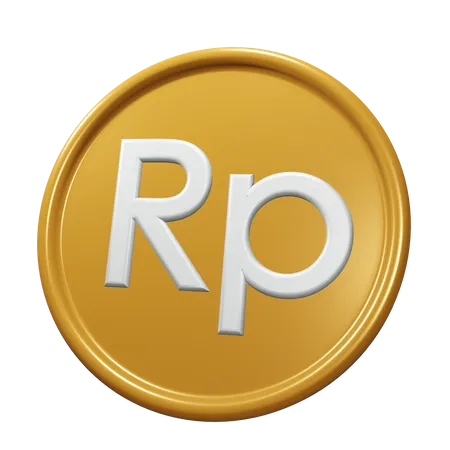 Pièce de monnaie Rupiah  3D Icon