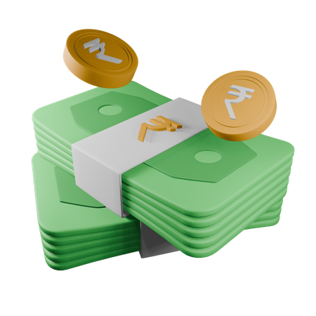 Roupie indienne  3D Icon