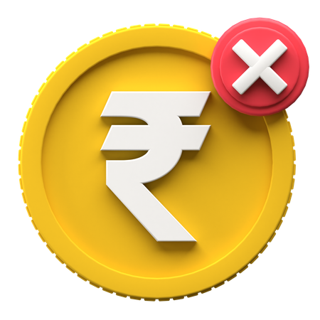 Roupie Supprimer  3D Icon
