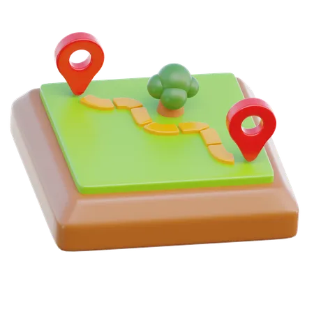 Route 3 D Icon Which Can Be Used For Various Purposes Such As Websites Mobile Apps Presentation And Others 3D Icon