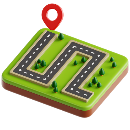 Route  3D Icon
