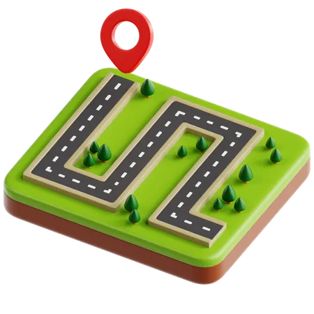 Route  3D Icon