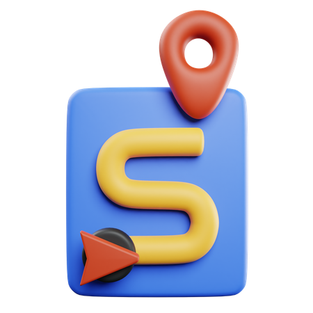 Route  3D Icon