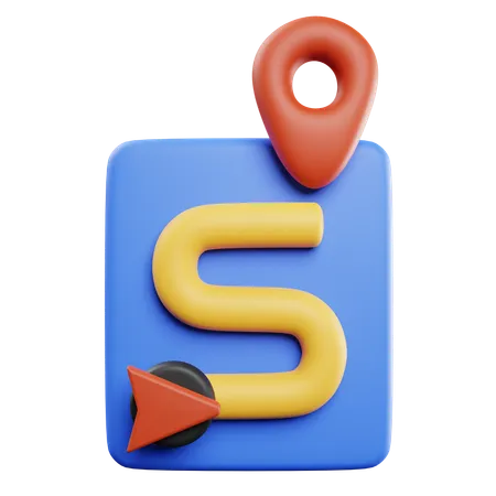 Route  3D Icon